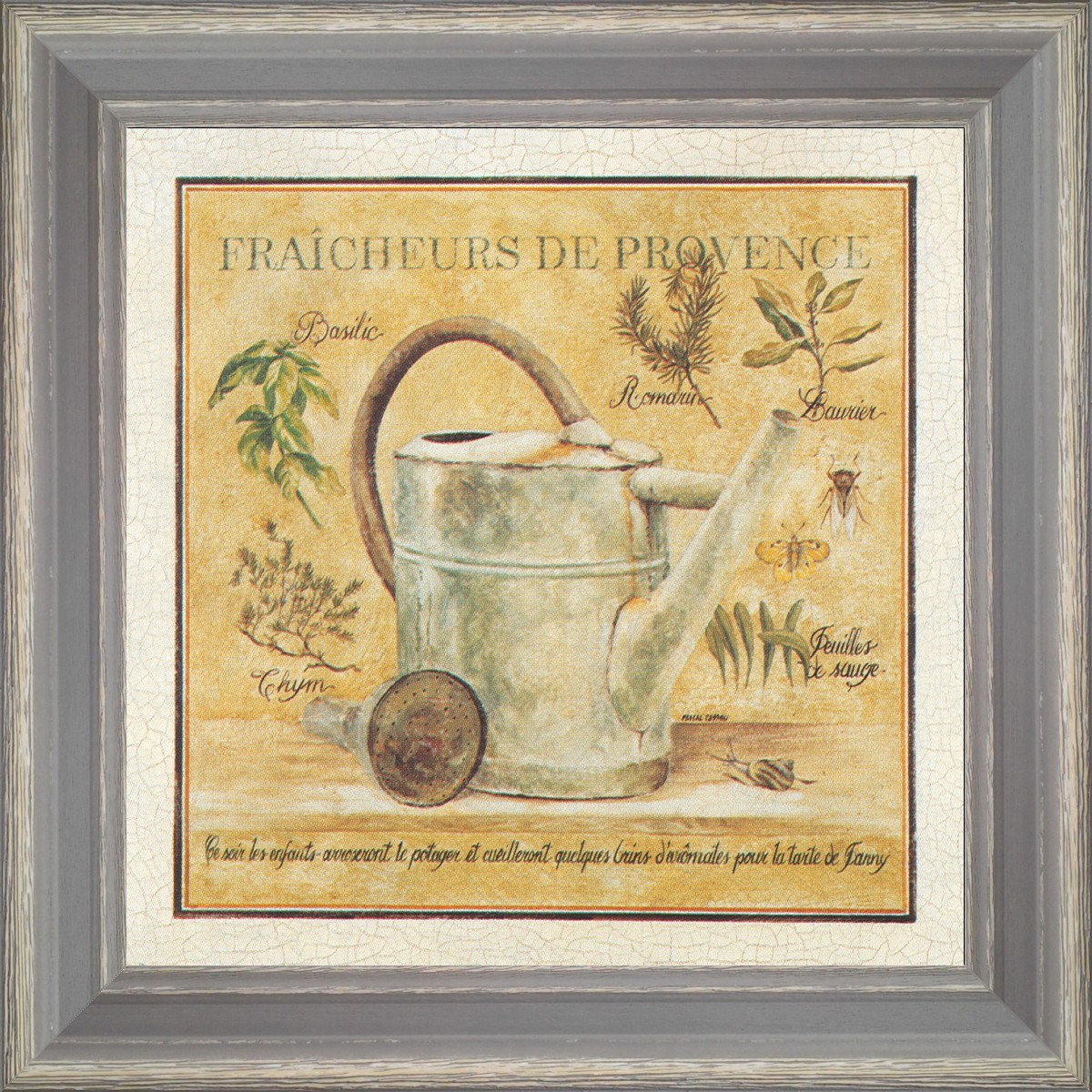 Fraicheur de Provence - détail du tableau 40 x 40 cm