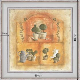 Topiary art  - dimension 40 x 40 cm - White