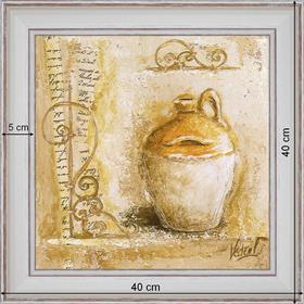 Pot à huile - dimension 40 x 40 cm - Blanc cassé