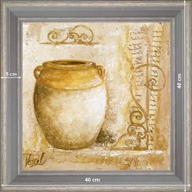 Pot à conserve - dimension 40 x 40 cm - Gris