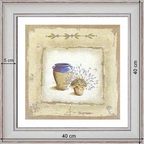Pot de lavande rafia - dimension 40 x 40 cm - Blanc cassé