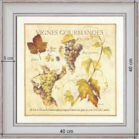 Vignes gourmandes - dimensions 40 x 40 cm