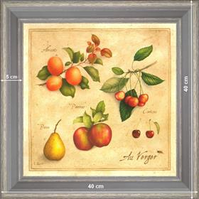 Au verger - dimension 40 x 40 cm - Gris