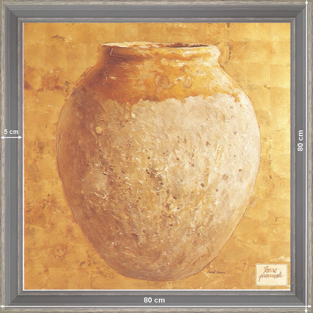 Provençal Jar - dimension 80 x 80 cm - Grey