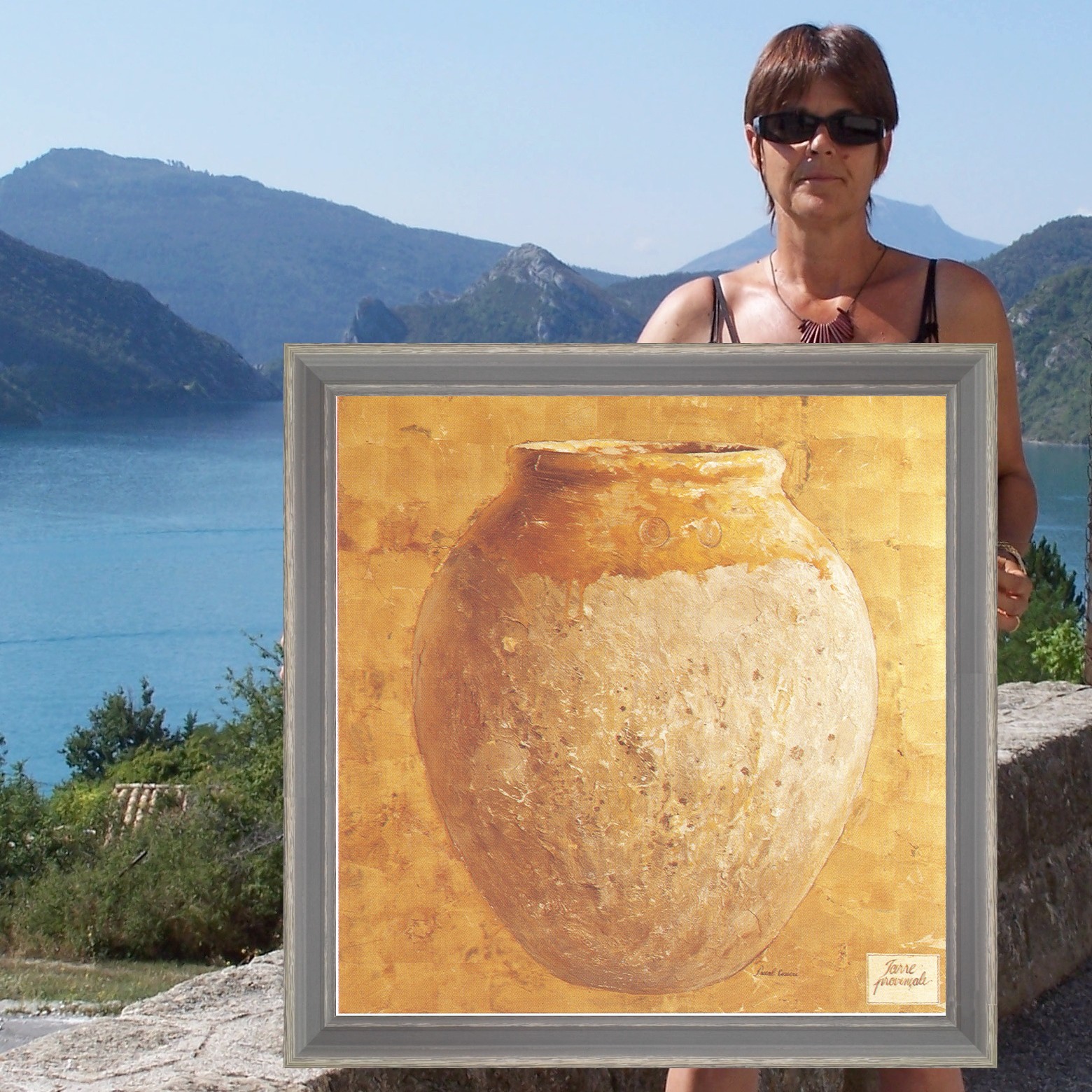 Jarre Provençale - photo 80 x 80 cm - Gris