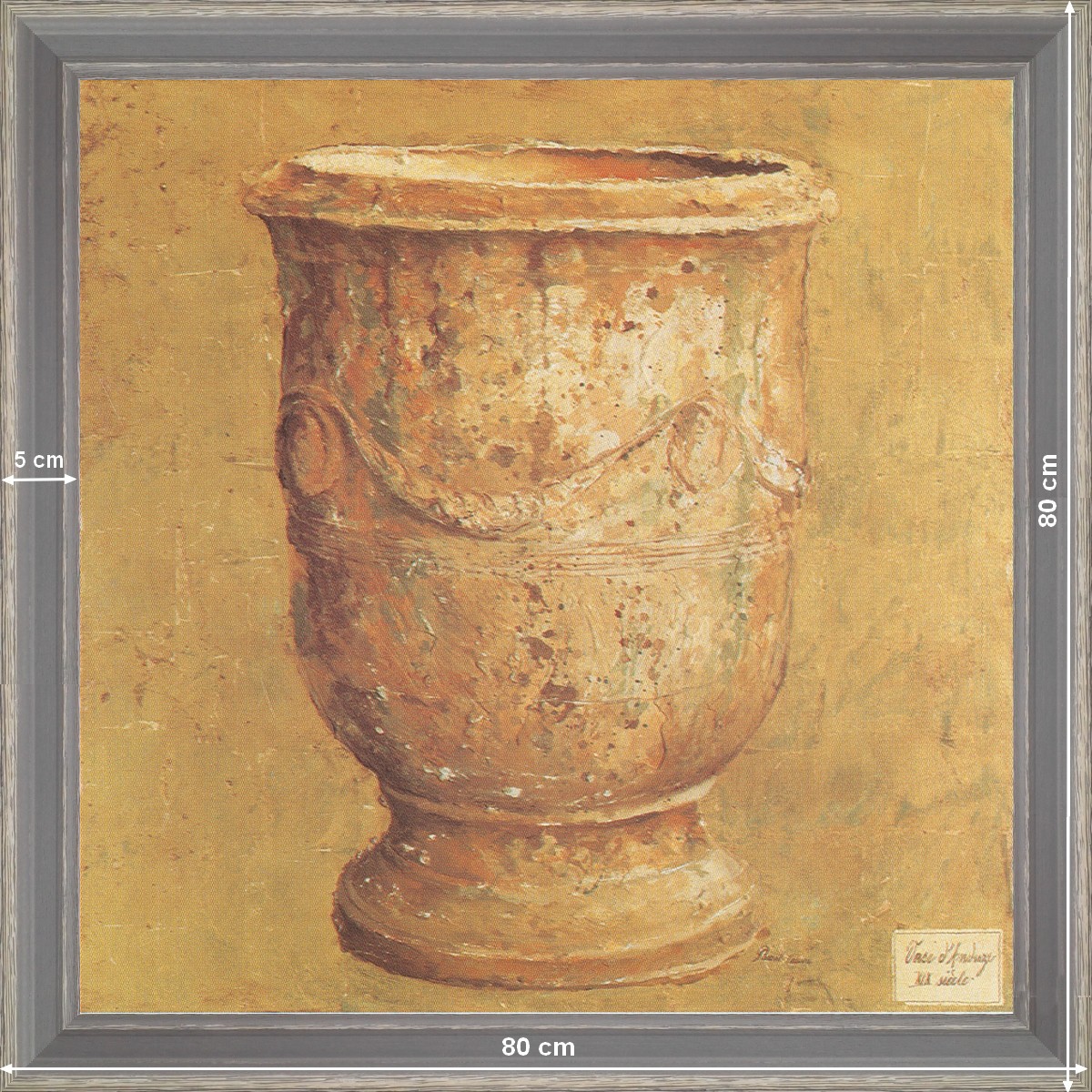 Anduze vase - dimensions 80 x 80 cm - Grey