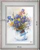 Bouquet d'iris - dimension 40 x 35 cm - Blanchie incurvée 