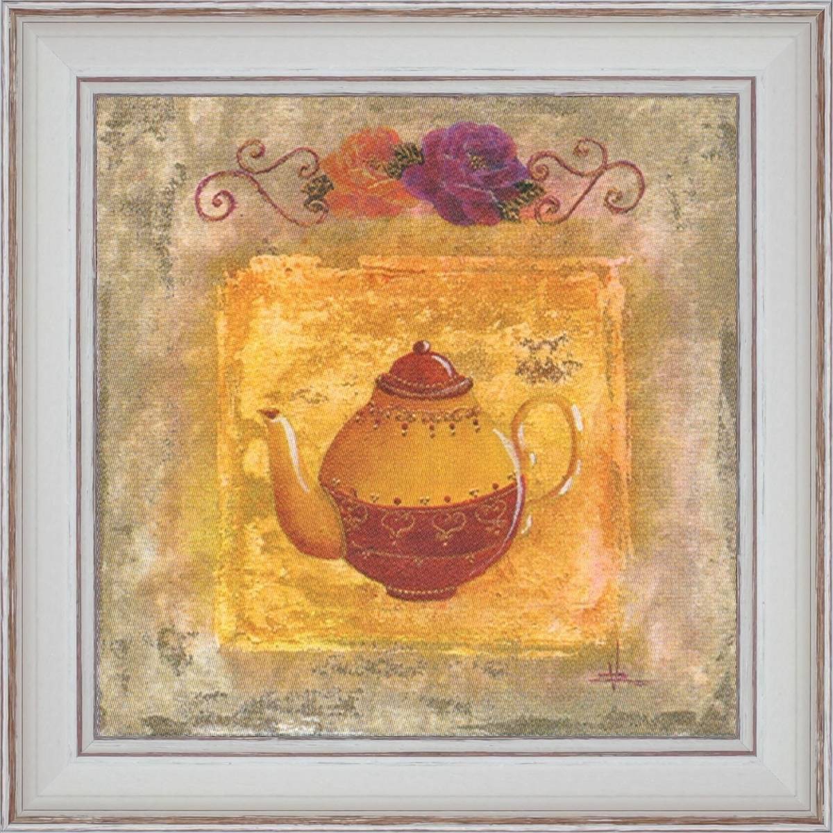 The teapot - painting detail 40 x 40 cm