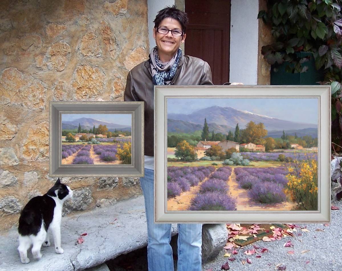 Fields of lavender in the Provençal Drôme - 2 sizes detail