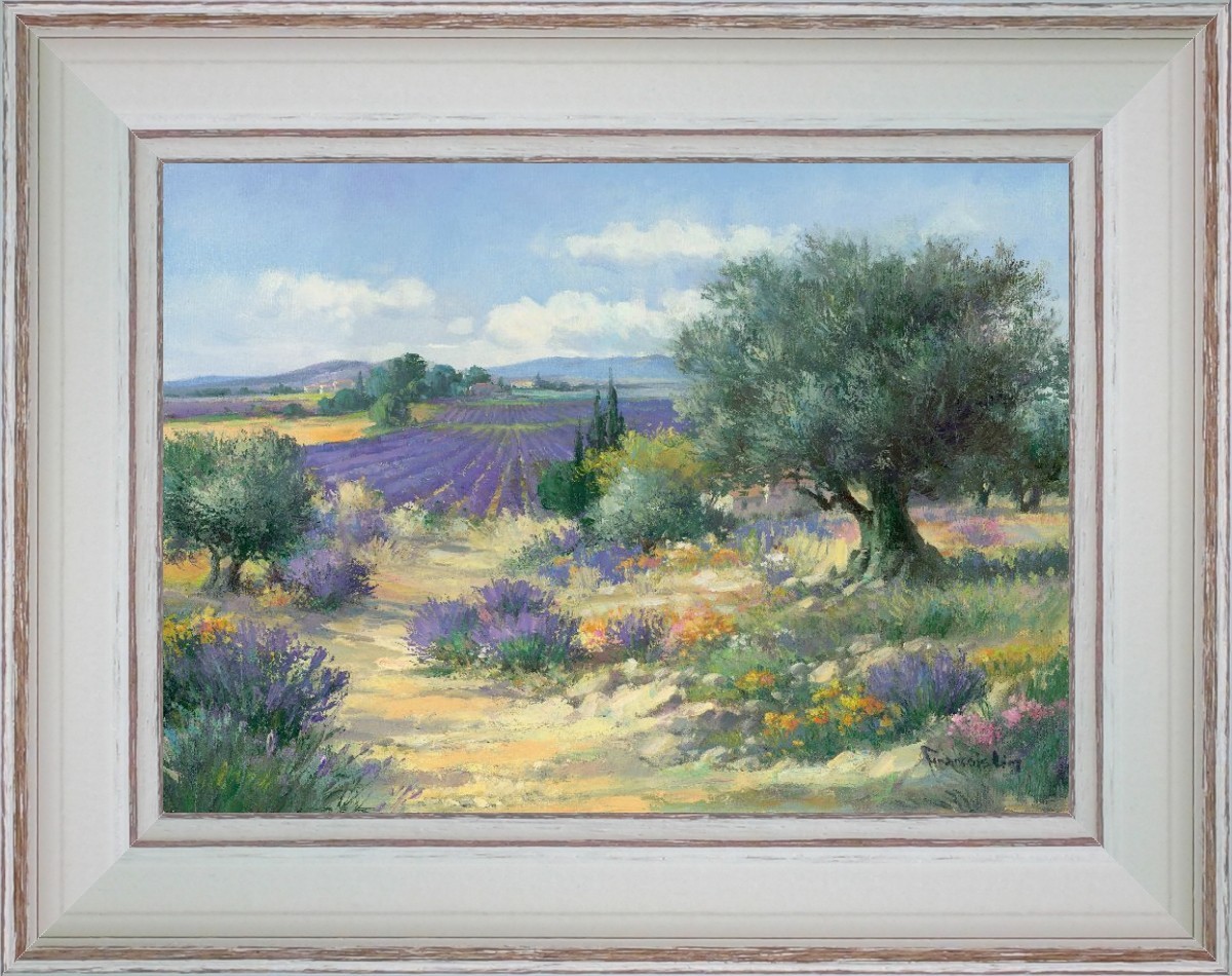 Lavenders and olive trees
