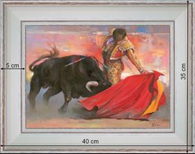 Pass of natural muleta - landscape 40 x 35 cm - Cleared curved