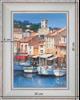Port de Cassis - paysage 40 x 35 cm - Baguette blanchie incurvé