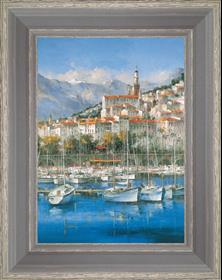 Sailboats in the port of Menton