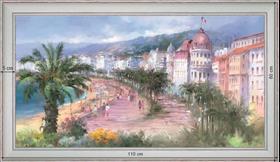 Nice - Promenade des Anglais - Paysage 60x110 cm - Blanchie incurvée