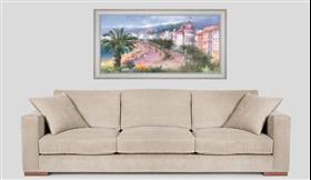 Nice City - Promenade des Anglais - Panoramic in situation - White frame