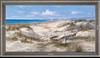 Boats and ganivelles in the sand - Landscape 60x110 cm - Grey curved
