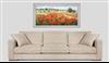 Right in the middle of poppies - Panoramic in situation - White frame