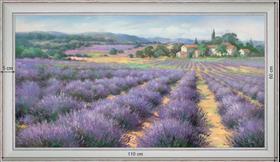 Color Lavender - Landscape 60x110 cm - White curved