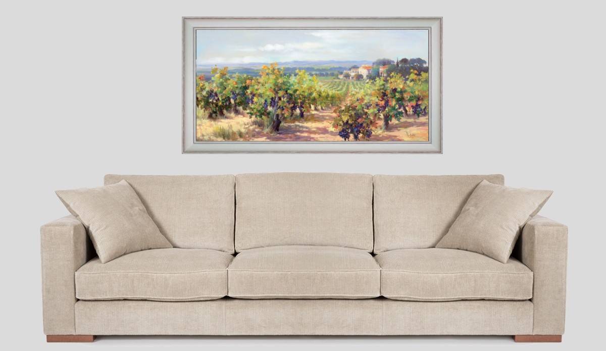 Sweet grapes - Panoramic in situation - White frame