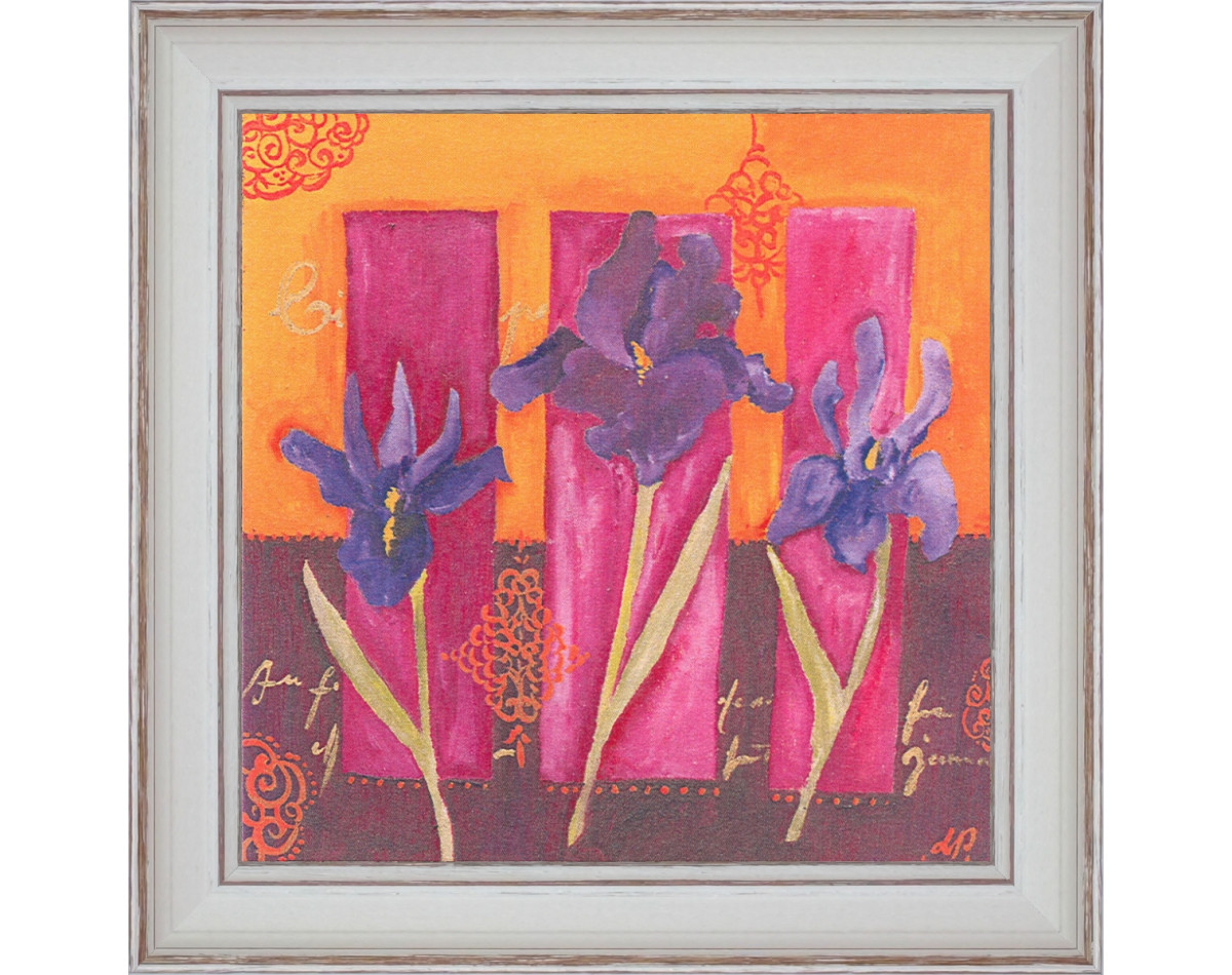 3 Iris - détail du tableau 40 x 40 cm