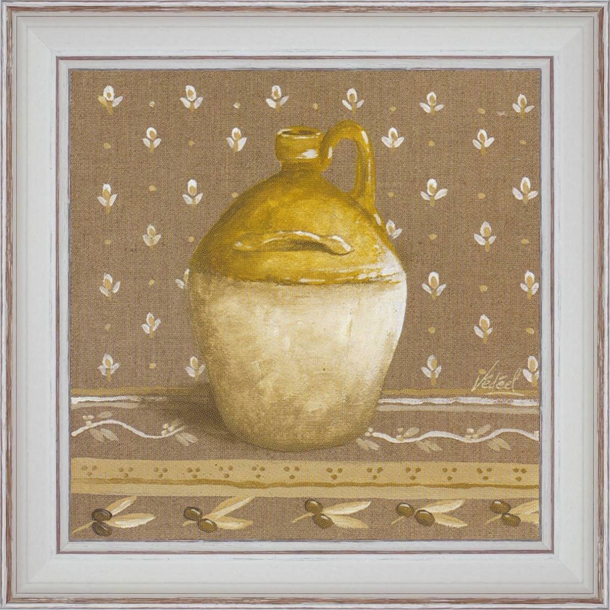Cruche jaune - détail du tableau 40 x 40 cm