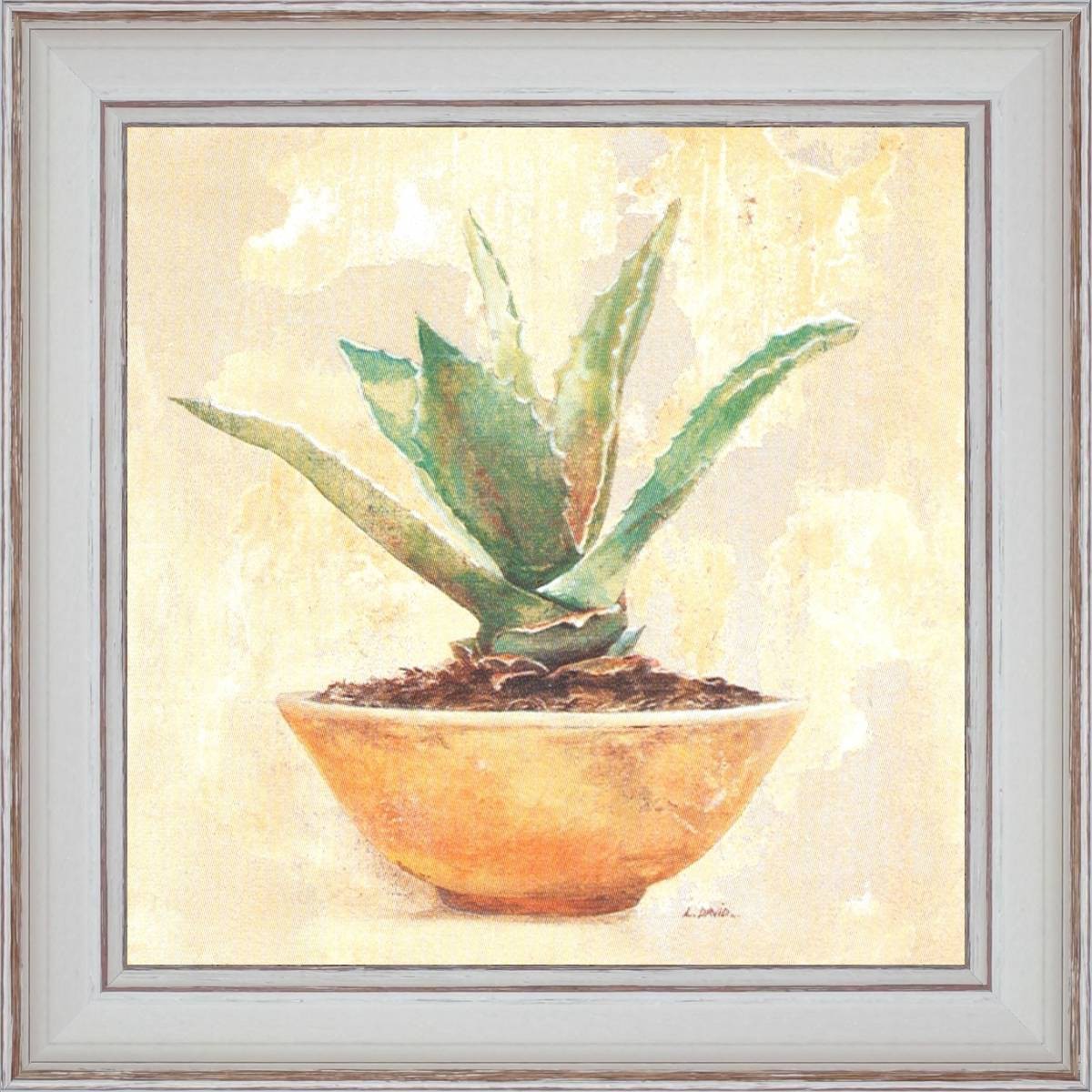 Aloe - painting detail 40 x 40 cm