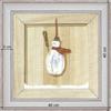 Snowman - dimensions 40 x 40 cm - White