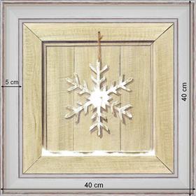 Flocon - dimensions 40 x 40 cm - Blanc cassé