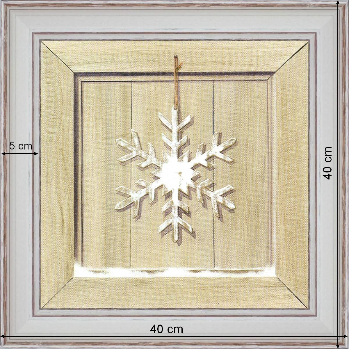 Flake - dimensions 40 x 40 cm - White