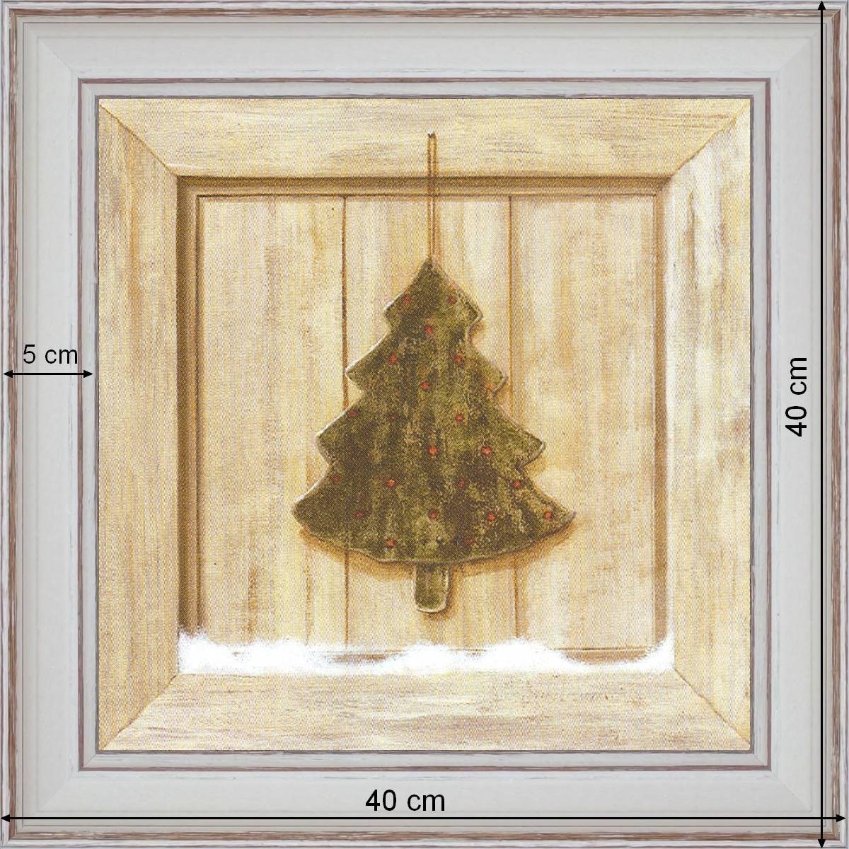 Fir tree - dimensions 40 x 40 cm - White