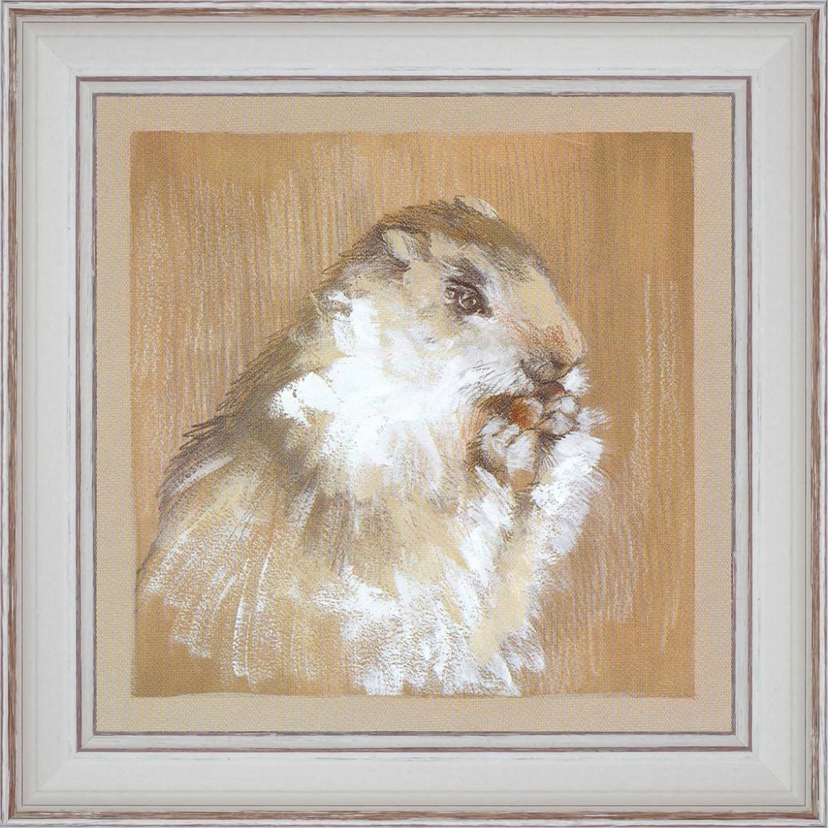 Marmotte - détail du tableau 40 x 40 cm