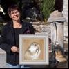 Marmotte - photo 40 x 40 cm - Blanc cassé