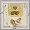 Pink Nounours and shoes - dimensions 40 x 40 cm