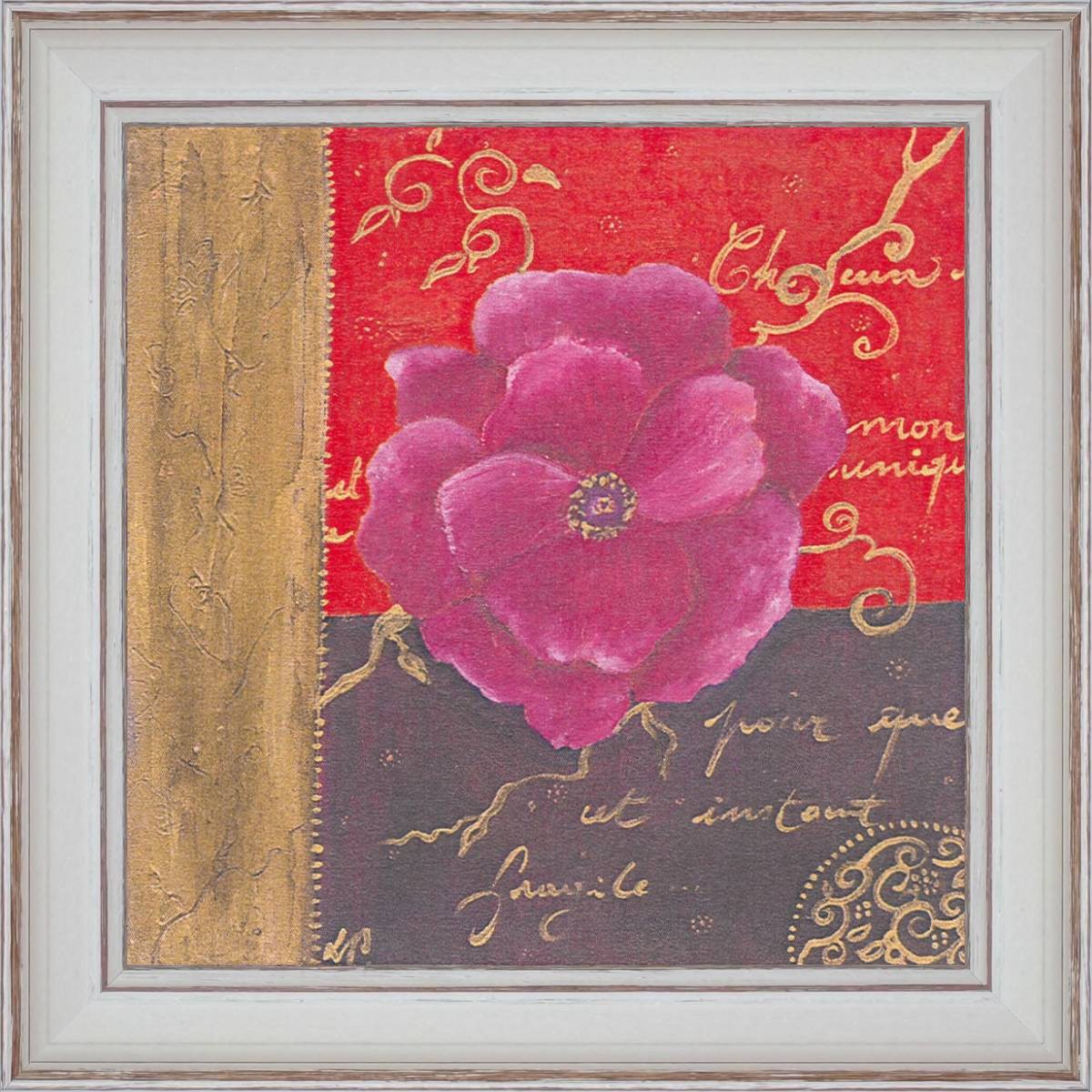 Fleur exotique 2 - détail du tableau 40 x 40 cm
