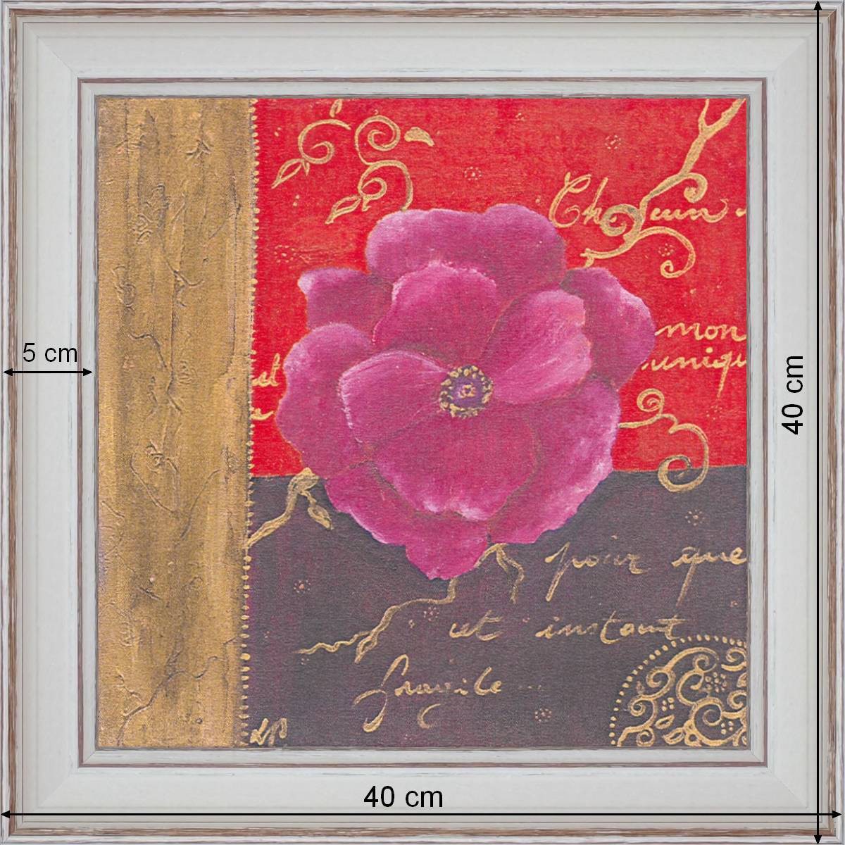 Fleur exotique 2 - dimensions 40 x 40 cm