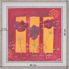 3 Anemones - dimensions 40 x 40 cm