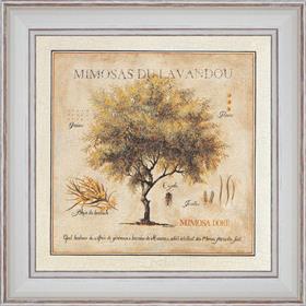 Mimosas du Lavandou - détail du tableau 40 x 40 cm