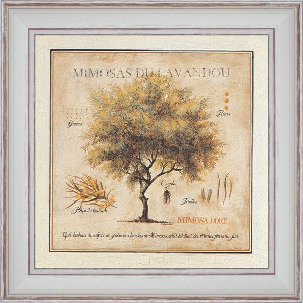 Mimosas du Lavandou - détail du tableau 40 x 40 cm