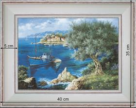 Olivier méditerranéen - paysage 40 x 35 cm - Blanchie incurvée