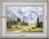 Chalet de montagne -paysage 40 x 35 cm - Blanchie incurvée 