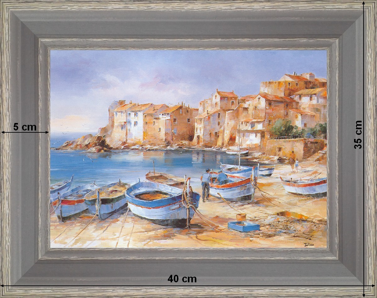 Fishing port - landscape 40 x 35 cm