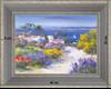Un mas sur la Côte d'Azur - paysage 40 x 35 cm Grisée incurvée