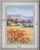 Provence poppies - landscape 40 x 35 cm - Cleared curved 
