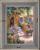 Terrasse fleuri - paysage 40 x 35 cm - Grisée incurvée