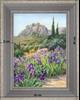 Iris and cypress - landscape 40 x 35 cm